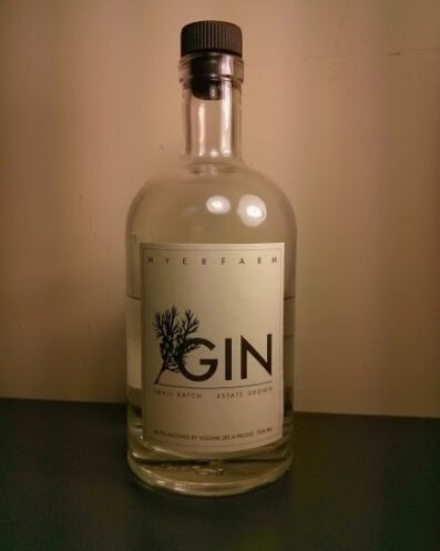 myers farm gin bottle