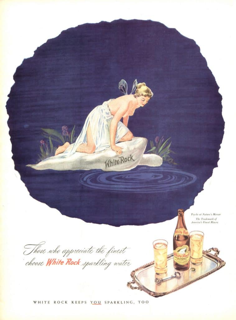 White Rock Sparkling Water 1945 Ad.