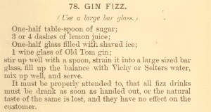 1882 Harry Johnson Gin Fizz, p 39