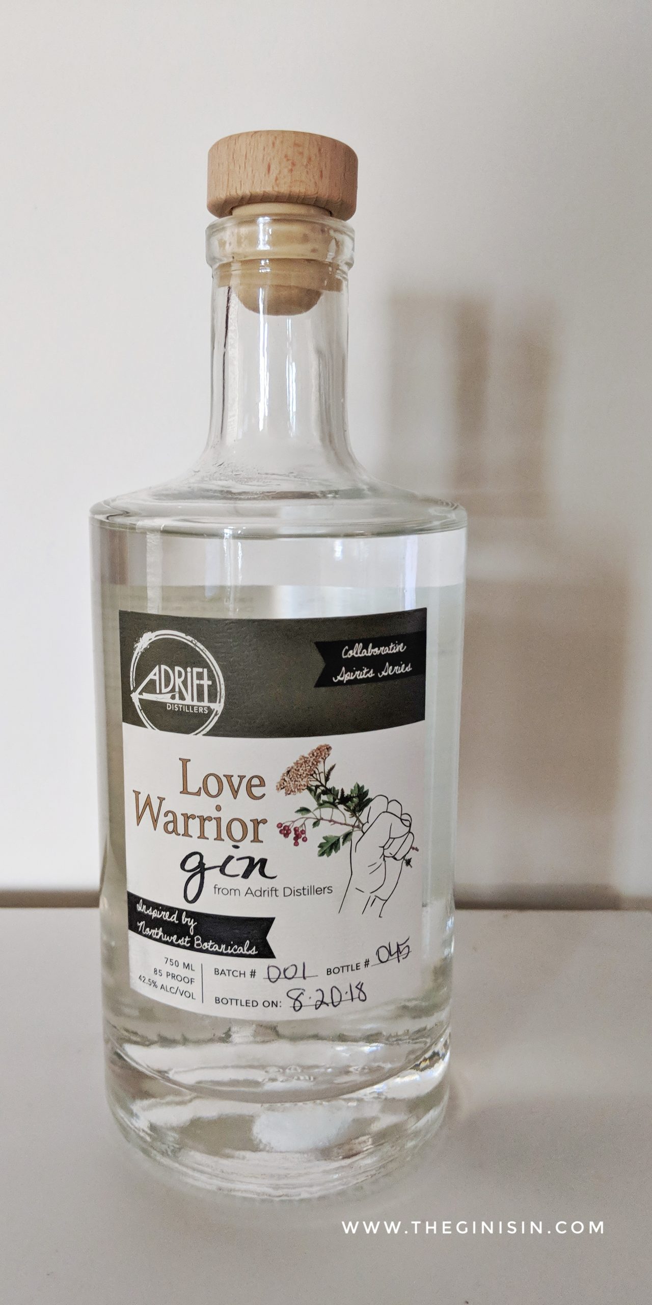 Adrift Distillers Love Warrior Gardens: Love Warrior Gin ...