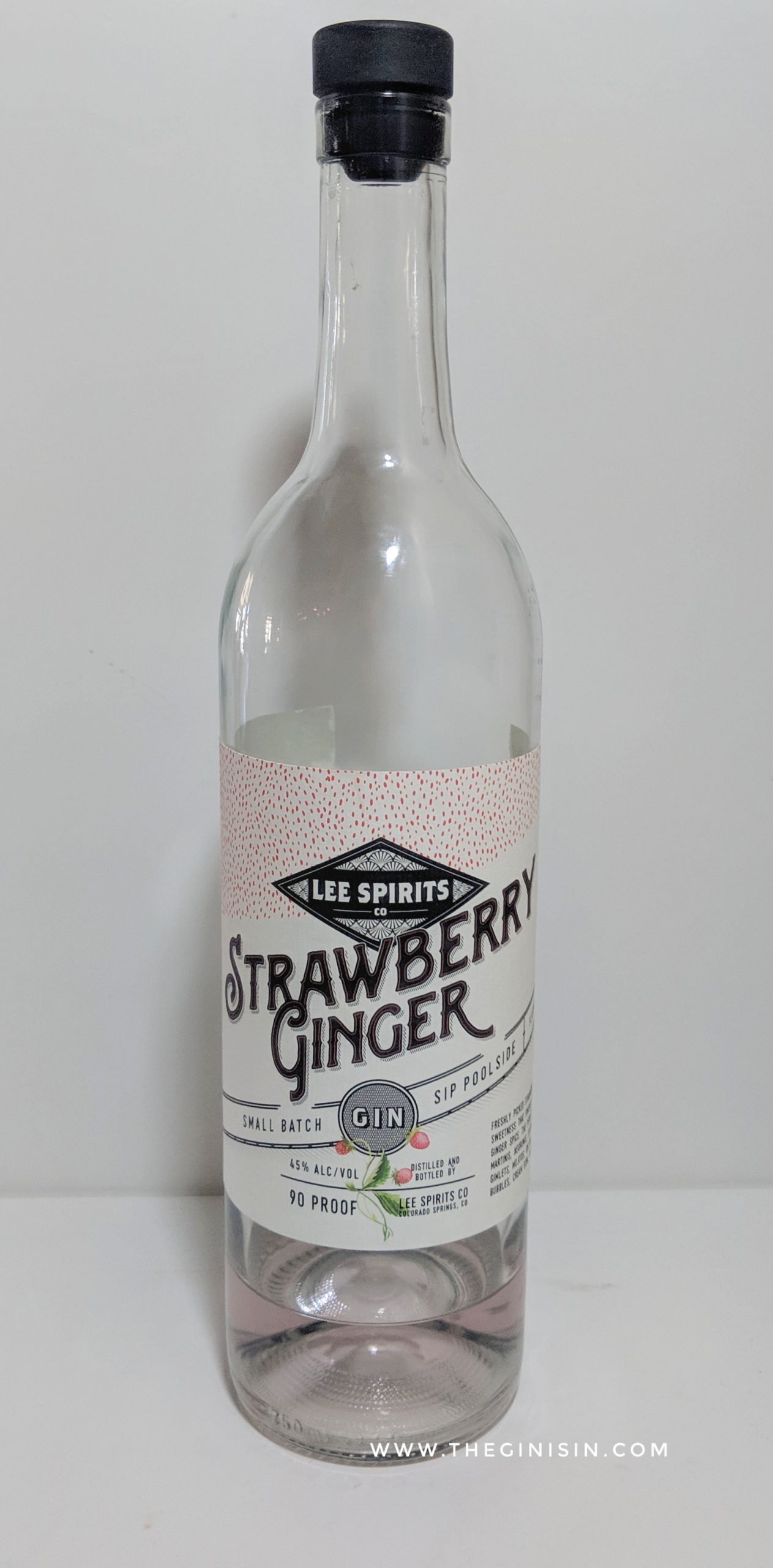 Strawberry Ginger Gin from Lee Spirits Co. Review the GIN is IN