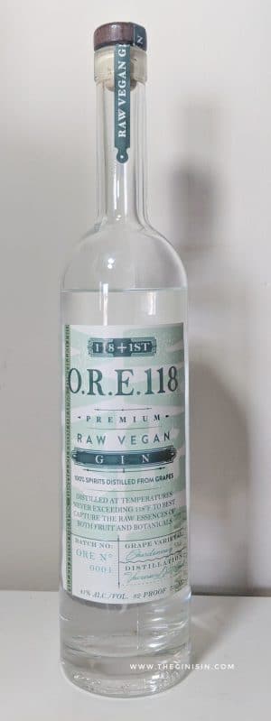 O.R.E. 118 Gin, Raw Vegan Gin