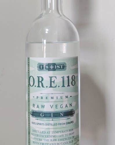 O.R.E. 118 Gin, Raw Vegan Gin