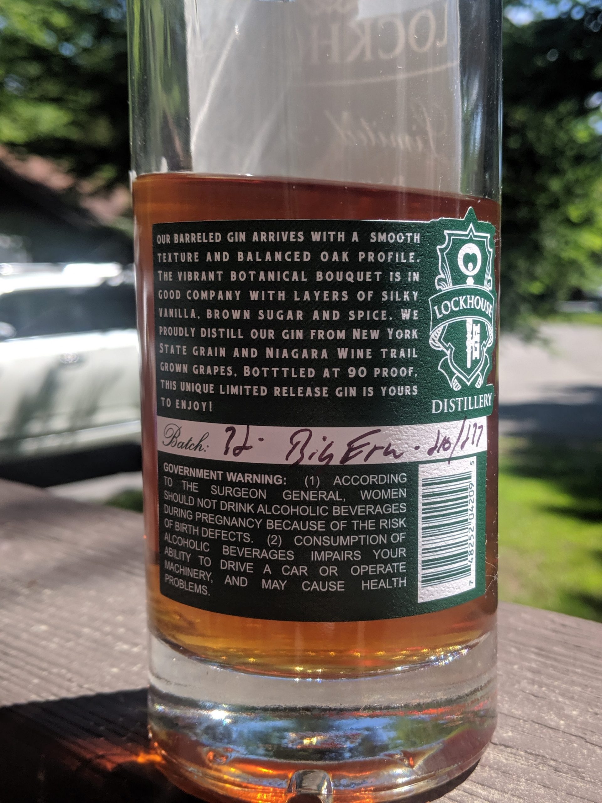 Lockhouse Barreled Gin (Batch 72) | Expert Gin Review and Tasting