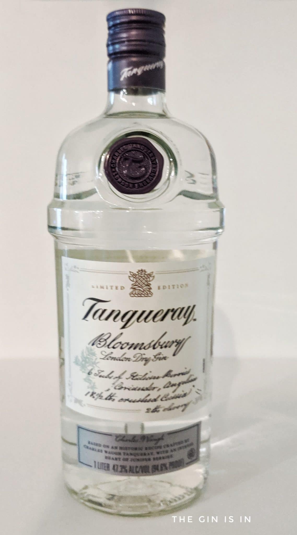 Tanqueray Bloomsbury Gin Expert Gin Review and Tasting Notes