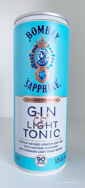 Bombay Sapphire Gin and Light Tonic
