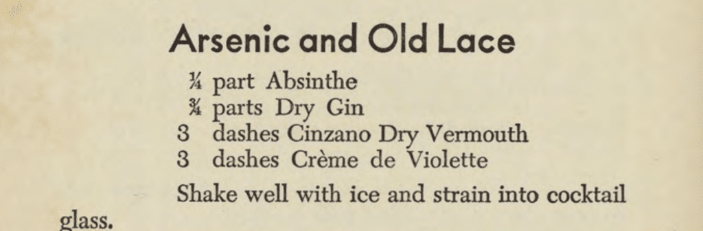 The Ingredients of Arsenic and Old Lace