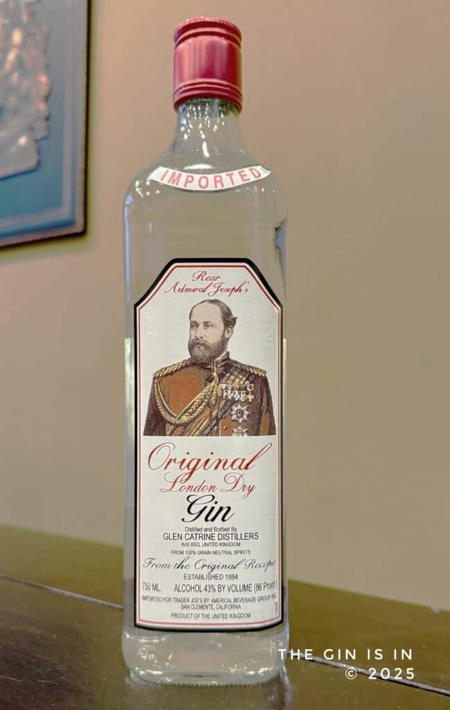 Rear Admiral Joseph's Original London Dry Gin - the GIN is IN