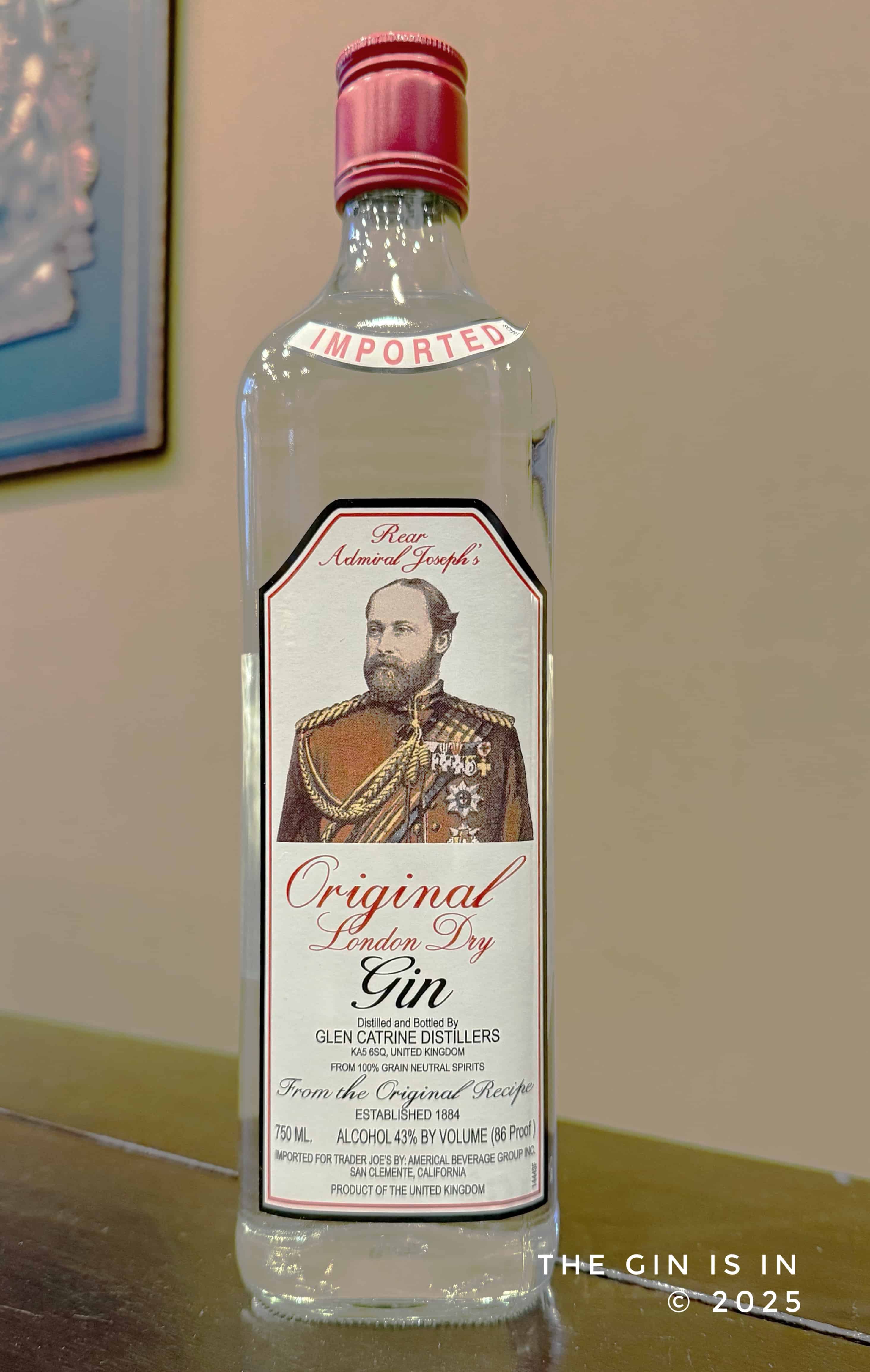 Rear Admiral Joseph’s Original London Dry Gin